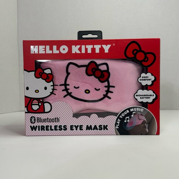 Hello Kitty Other - Hello Kitty Bluetooth Wireless Sleep Mask - Streaming Capability - USB Charging